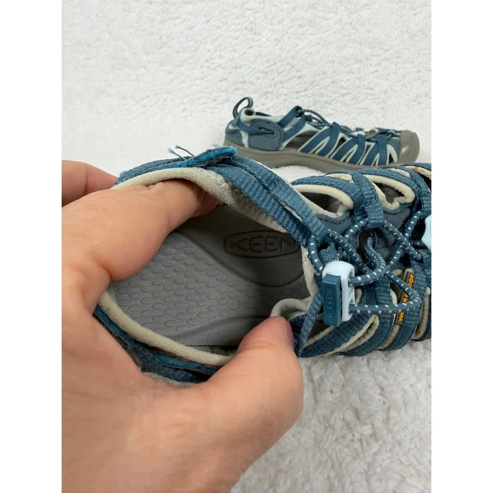 Keen Waterproof Sandals Kids Size 1 Blue Sport Hiking Bungee Strappy‎ 1012310